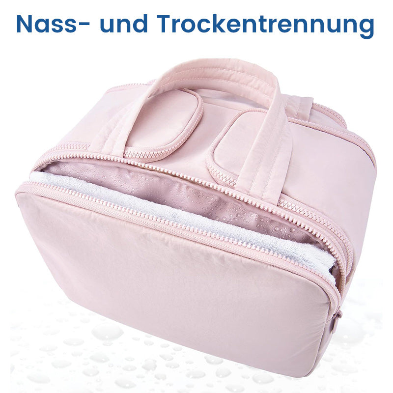 Große, weit zu öffnende Reise-Make-up-Tasche