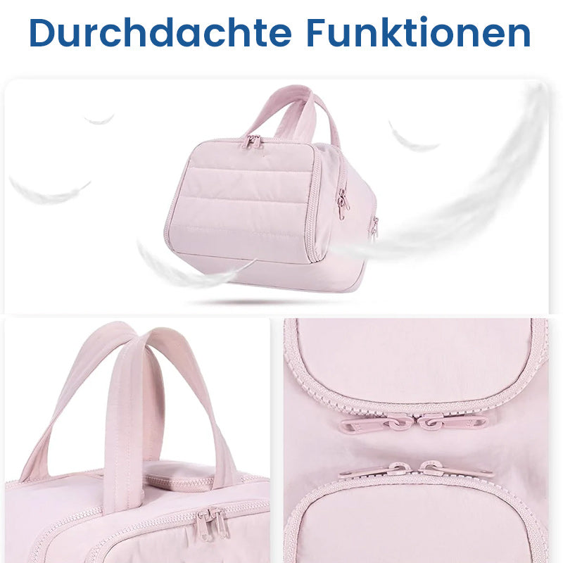 Große, weit zu öffnende Reise-Make-up-Tasche